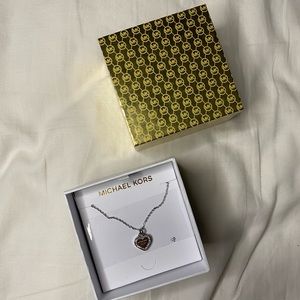 michael kors heart necklace